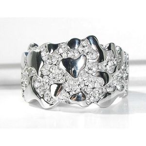 925 STERLING SILVER Men’s High Polished Nugget Ring Sizes 8-15